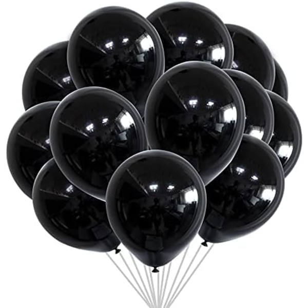 10 tommer sorte festballoner 100 pak