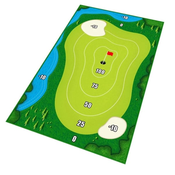 Chipping Golf Game Mat Chipping Game Med Chip Golfbollar Set Mat Indendørs Udendørs Kastespil For