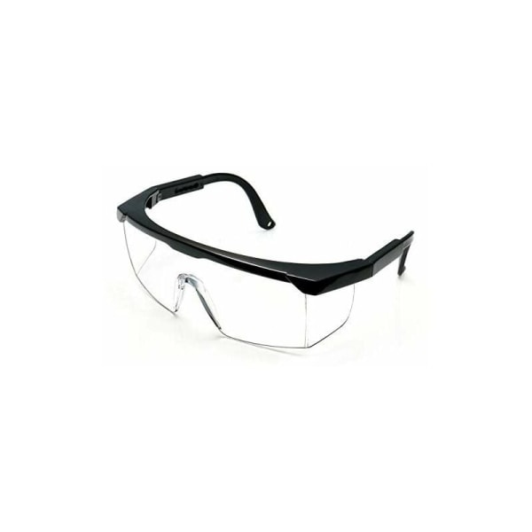 Vernebriller med klare anti-dugg- og anti-ripebriller – justerbare og UV-blokkerende vernebriller (svart innfatning og klar linse)