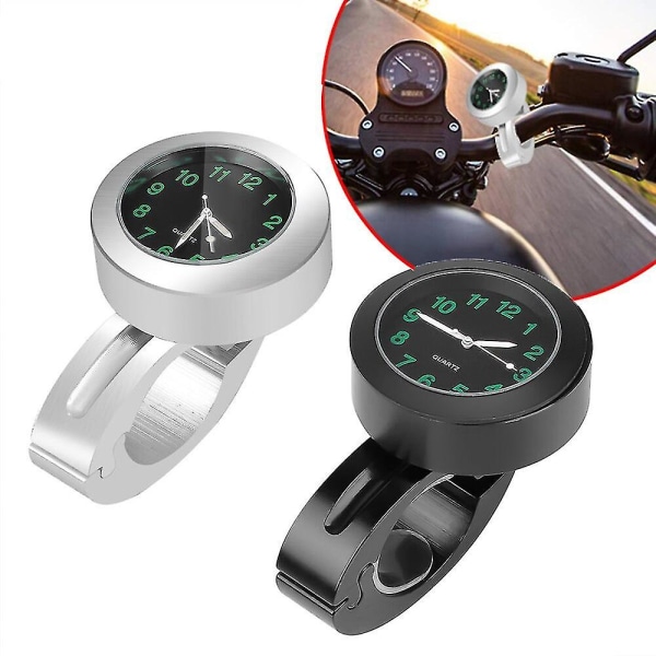 Moottoripyörän ohjaustangon valaiseva kello vedenpitävä alumiininen aikataulu, jota käytetään skootterilla muokattuihin watch moottoritarvikkeisiin