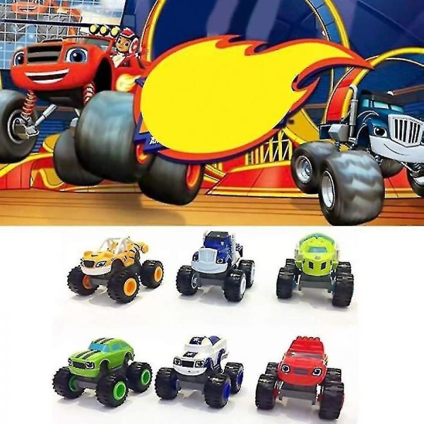 Blaze And The Monster Machines Leksaker Blaze Vehicle Toys Presenter-6 st