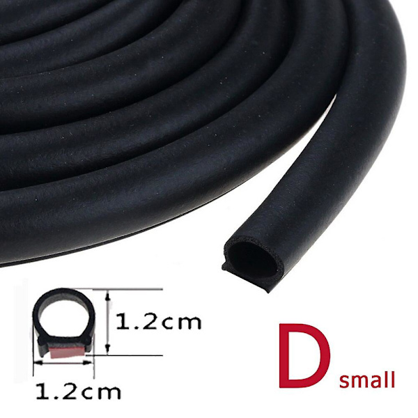 P Z D-formet 2 meter bildedør tetningslist EPDM gummi støyisolering anti-støv lydisolert biltetning sterk 3M adhensive