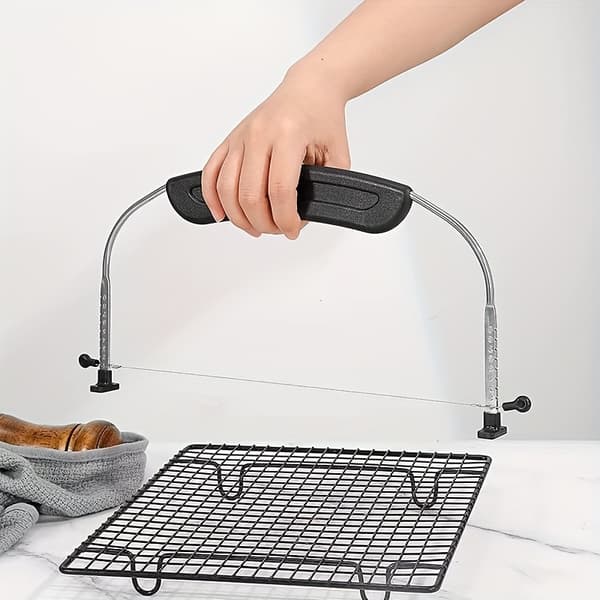 Justerbar kakekutter med rustfritt ståltråd og ergonomisk håndtak