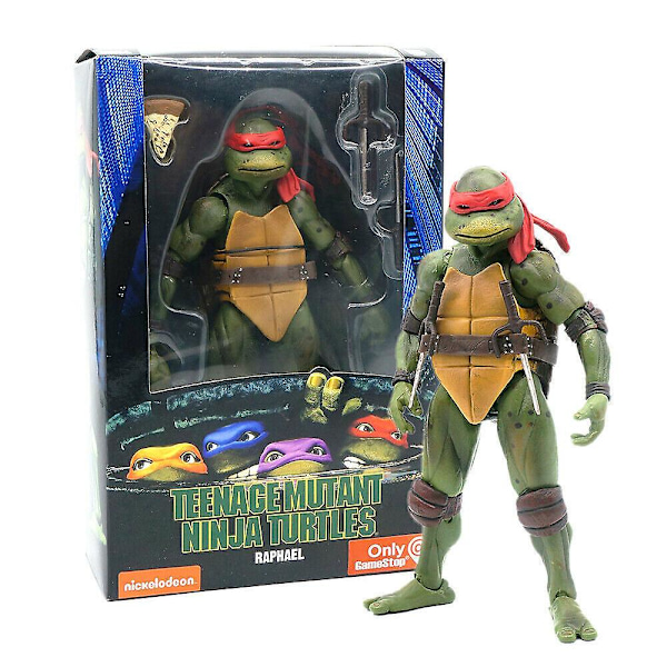 Neca Tmnt Teenage Mutant Ninja Turtles 1990-talets film 7\" Actionfigur Leksaker Present Rapheal