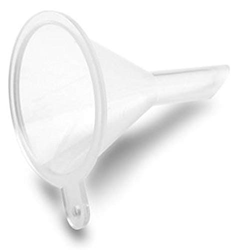 Mini tratt 5-pack för laboratorieflaskor, sandkonst, parfym, kryddor, pulver, eterisk olja, hobbybruk, köksmatkvalitet liten plast (klar)