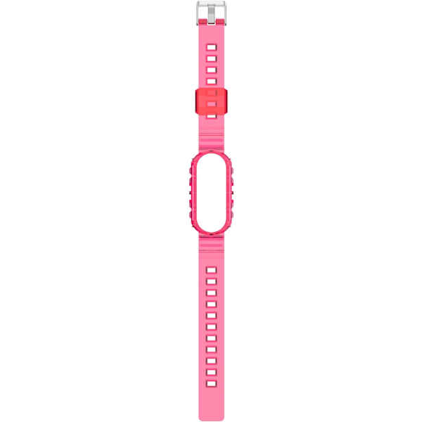 Smartwatcharmband för Xiaomi Mi Band 7/6/5, Transparent Silikonarmband, Ersättningsarmband för Xiaomi Pink