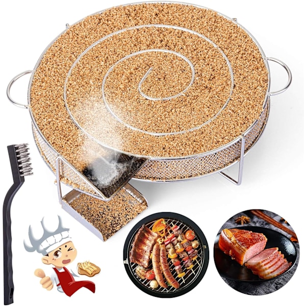 Cold smoke generator for smokers Smoking meat Fish with brush Cleaning beard