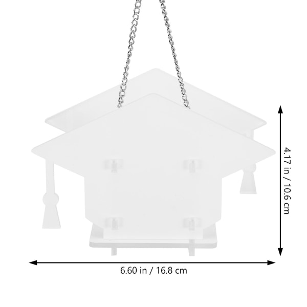 Sublimasjonsblank lykt Sublimasjonsvasedekor Blank pennholder Gradueringshatt Ornament (16,8x10,6cm)