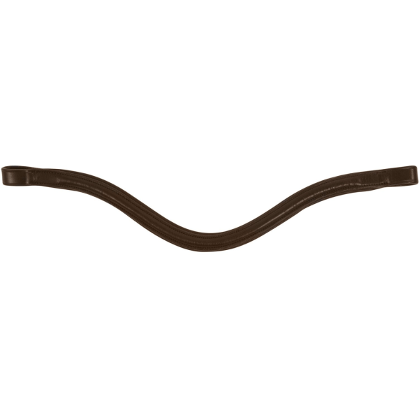 Collegiate Leather Curved Raised Headband IV Full Brown Brown Brown Full