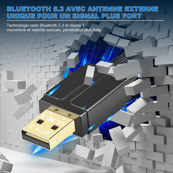 Dongle Bluetooth 5.3, Clé Bluetooth för PC Bluetooth USB