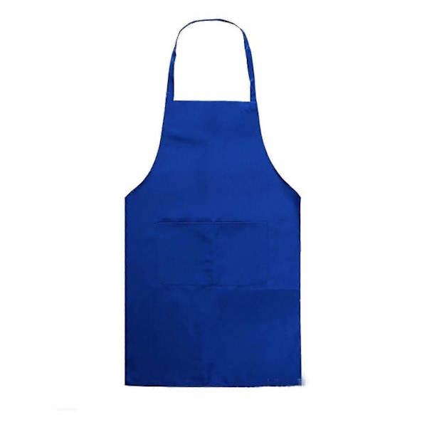 Enkelt förkläde med fickor haklapp kök matlagning kock hantverk bakning vuxen Royal Blue