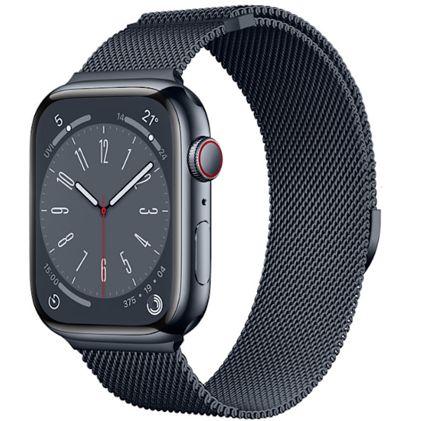 Milanese Metalbånd med Magnet Passer til Apple Watch Band iWatch Serie 9 3 6 5 SE 7 8 Ultra 2 Midnattsfarve Midnight Color 38mm/40mm/41mm