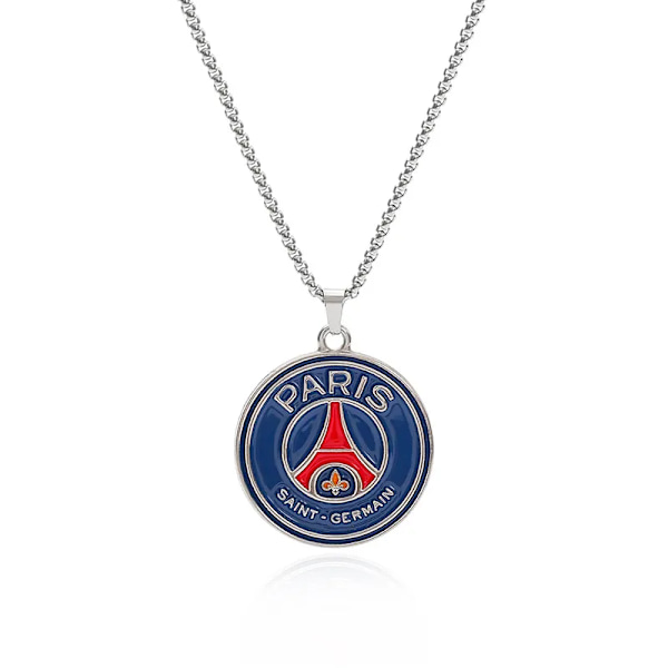 Bakt lakkert slange og bein kjede vendbar halskjede - Fotballklubb bursdagsfans halskjede Paris