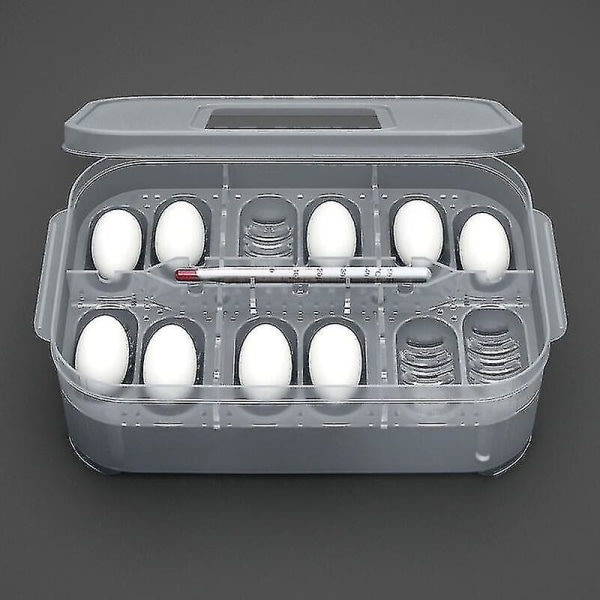2023, rugemaskine, (med termometer) 12 æggebakker - (med termometer) 12 æggebakker