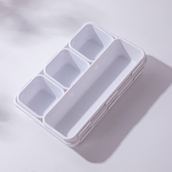 Skuffeindsats til opbevaring af kosmetik og diverse, lysegrå White