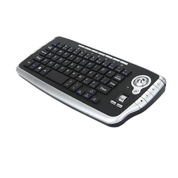 Trådlöst trackball-tangentbord mini 2.4G trådlös mus och tangentbord