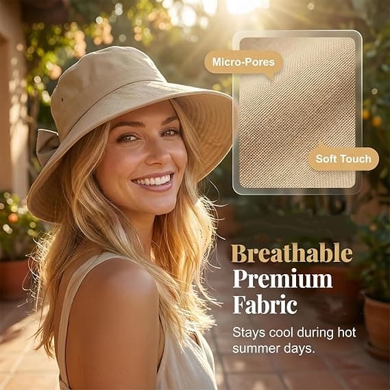 Damrosett Bredskygget Solhat – Sammenfoldelig, 360° Beskyttelse UV-beskyttelse Åndbar Sommer Rejse Strandhat black
