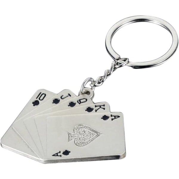 Avaimenperä Avaimenperä Pokerin muotoinen Avaimenperä Metallinen avaimenperä  koristeisiin Riipus Jouluisä Äiti Lahjat 9422,7MM (hopea) 0410 | Fyndiq