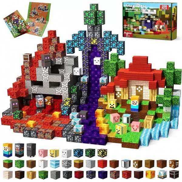 Magnetiske Byggeklodser Sæt - Pædagogisk Gør-det-selv Samlelegetøj til Børn Unicorn [100pcs]