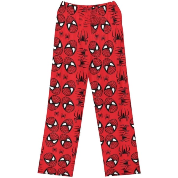 Hämähäkkimies puuvillaiset löysät pyjamahousut naiset pyjamat pitkät housut naiset miehet sarjakuva unihousut casual tytöt XL