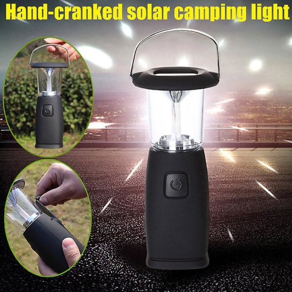 6 Led Solar Hånd-op håndsving Dynamo Led Lys Lanterne lampe til udendørs camping Jagt Vandreture Sejlads