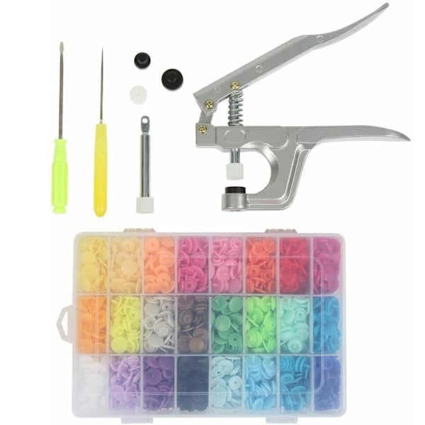 Trykknapper med TRYKKNAPPTANG, 360 sett med T5-trykknapper i 24 farger for DIY-prosjekter (trykknapper med TRYKKNAPPTANG)_xx