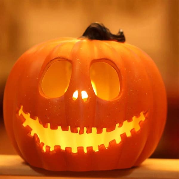 9 tommer Halloween lanterne græskar Led lys lampe have spøgelse