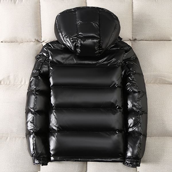Vinterdunjakke til mænd Hvid Andedun Hætte sort black XXXL
