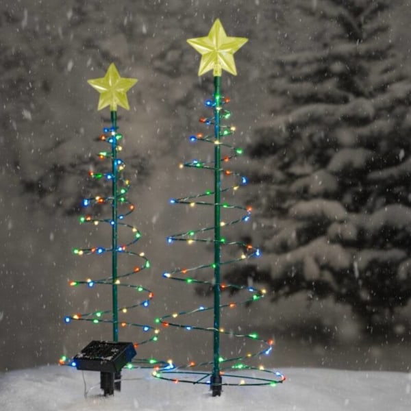 Julstjärna ljusslinga för trädgård, utomhusjulgran Colorful