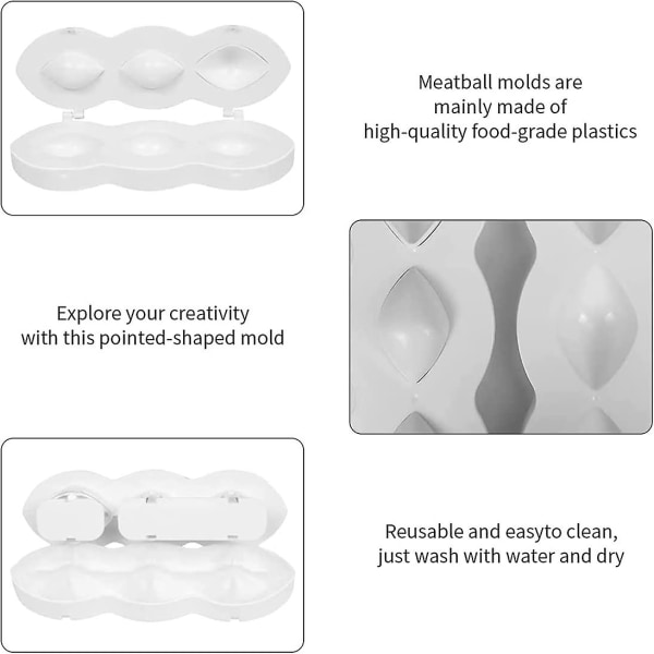 Home » Mold, lihamyllyn puristustyökalu, lihapullan muotti, lihamyllyn muotti, kestävä DIY valkoinen lihapullanvalmistaja, muotti paistettujen lihapullien valmistukseen