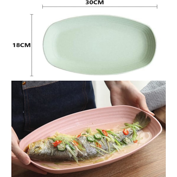 Muovilautaset, joululautaset, 4 kpl:n setti, uudelleenkäytettävät lautaset matkustamiseen, retkeilyyn tai jokapäiväiseen käyttöön (30 cm).