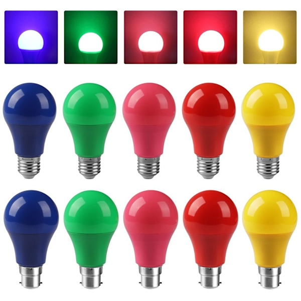 LED-pære A60 Rød E27 Red Red E27-E27