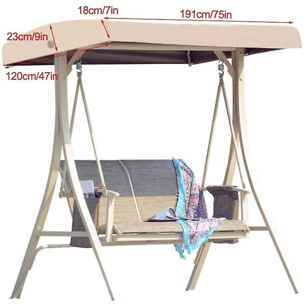 Reservetak Hagehuske Universell Husketak Veranda Huskebenk Hagebed 2-3 seter 191 X 120 Cm