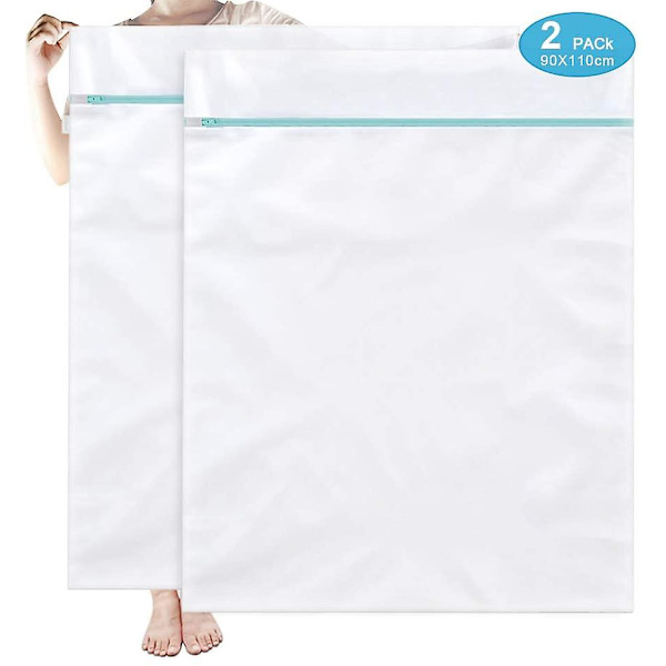 Pyykkiverkko Suuri, Pyykkipussi Xxl 90x110cm 2 kpl Pyykkipussit Uudelleenkäytettävät Pyykkiverkot Vetoketjulla