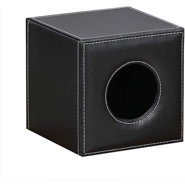 Tissue Box Nahkainen musta neliömäinen lautasliinapidike