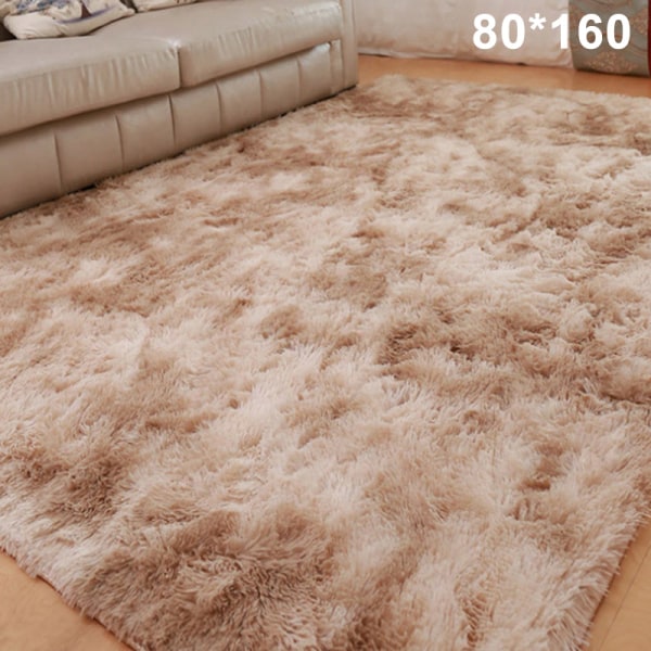 Olohuoneen matto Makuuhuoneen sängyn matto Yksinkertainen moderni kotitalouden lattiamatto Pehmeä monivyöhykekäyttöinen peitto Khaki Khaki 80cm*160cm
