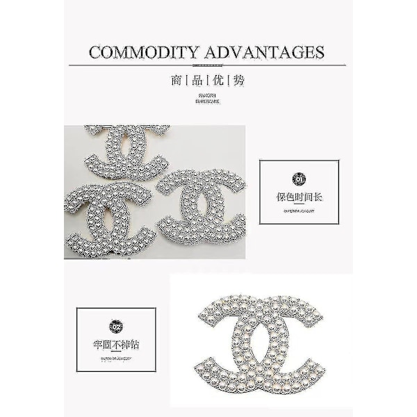 Bebetter CC Brosch Dam Slips Dekorativ Brosch Diamant Pärla Dekorativ Knapp Brosch Bästa Presenten För Kvinnor Flickor H