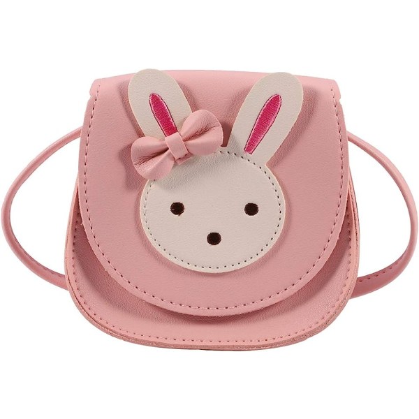 Axelväska barn tjejer små söta handväskor barn prinsessor miniväskor handväska tjejer liten kanin med justerbar rem för barn tjejer