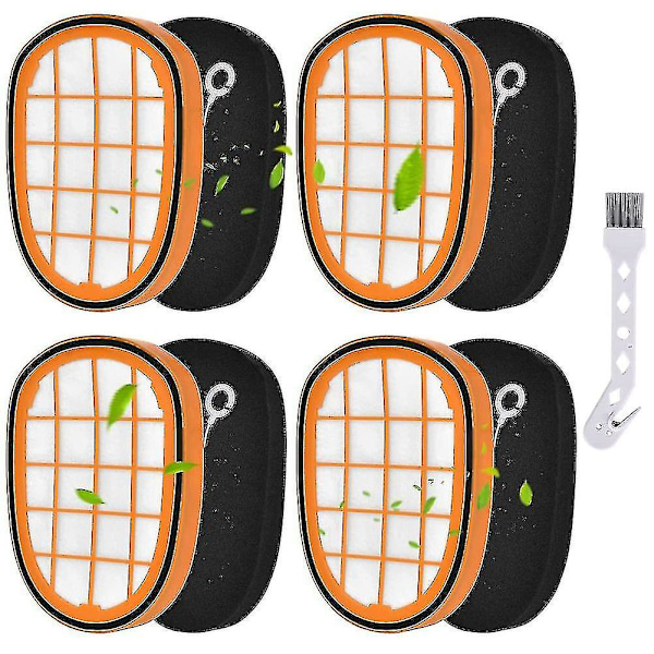 4-pak filtre til Philips Speedpro Max Aqua håndholdt Fc6812 Fc6813