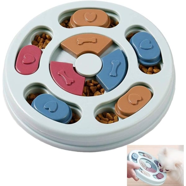 Hundleksak pussel feeder intelligens hund pussel utbildning leksaker hundar leksak med halkfri, Slow Feeder pusselskål