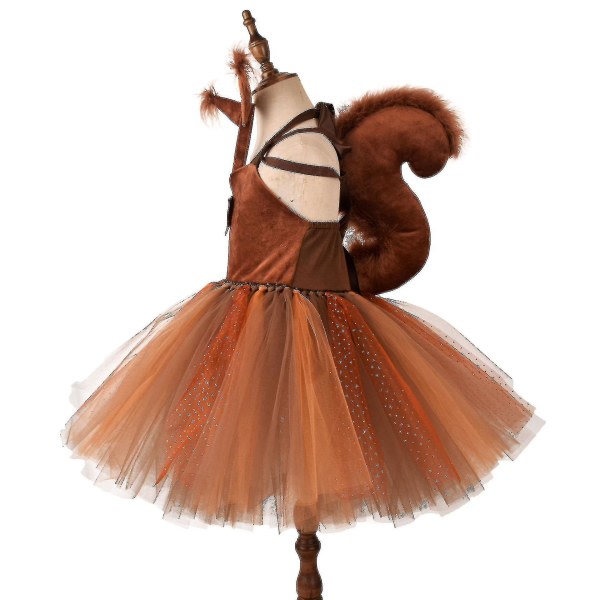 Squirrel Children's Dress Animal Dress Children's Day Performance Dress Rollspel -gt