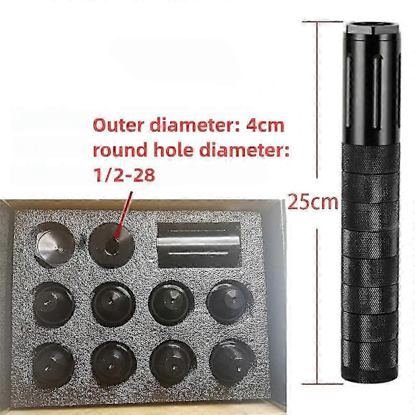 10 Aluminium Drivstoffiltersett - Gjenget Drivstoffilter, Universell, Svart-WELLNGS 5 8-24
