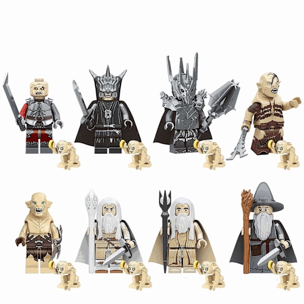 st Medeltida Riddare Härskarringen Minifigurer Byggleksaker Antik Militär Rustning Soldater Actionfigurer