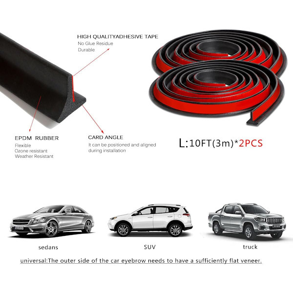Universaalit Lokasuojat Bil Hjulbågar Wing Expander Arch Ögonbryn Stänkskydd Läpp Body Kit Cover Mud Guard Tillbehör