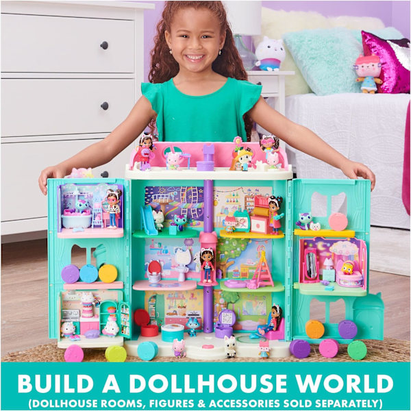Gabby's Dollhouse, 7-tommers Kitty Fairy Purr-ific plysjleketøy, barneleker for barn fra 3 år og oppover