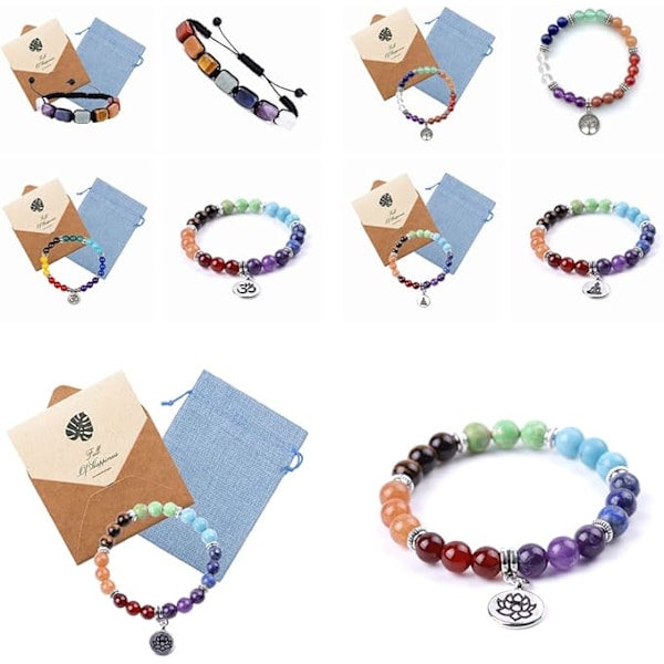 7 chakra pärl armband natursten armband 8mm yoga healing armband buddha armband sten armband natursten armband