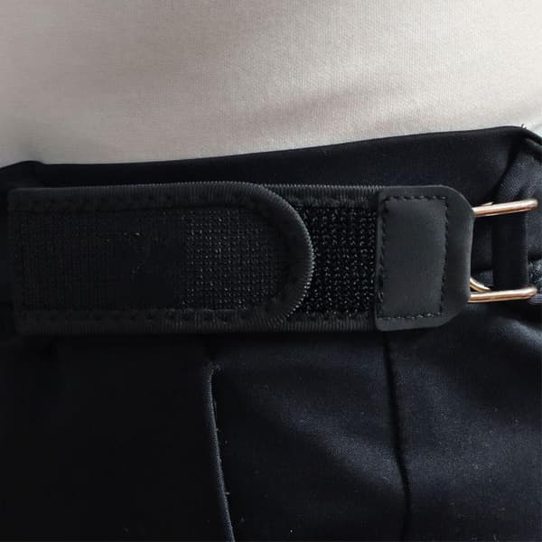 Buckle-Free Belt Hook Adjustable Metal Hook Elastic Belt Unisex Black