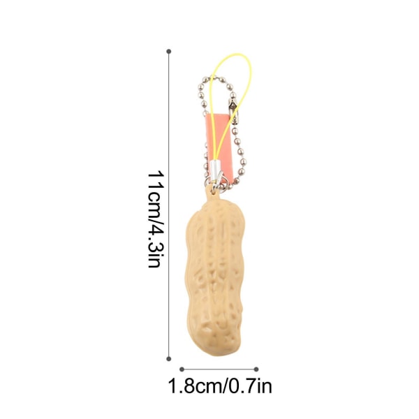 10 st Press-a-peanut leksaker för stressavlastning, anti-ångest leksak nyckelring