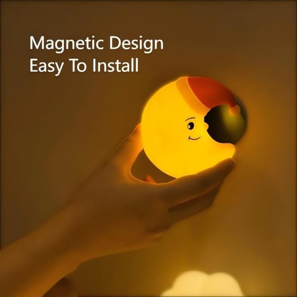 Cute Rechargeable Silicone Night Light for Kids Room, Dimmable Nursery Decor (Cloud)