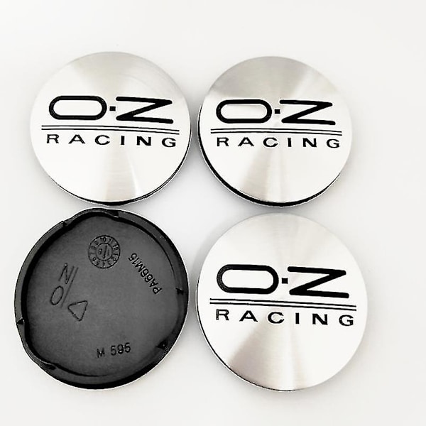 4 stk. 62 mm Bil Hjul Center Nav Kapsler Til Oz Racing M595 Oz Alloy Auto Hjul Fælg Center Nav Kapsel 62 58.4x62 Sølv Sort